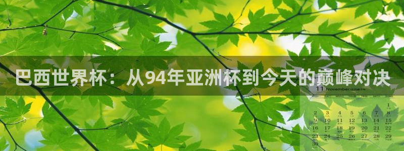 世界杯预选赛赛程表:巴西世界杯:从94年亚洲杯到今天的巅峰对决